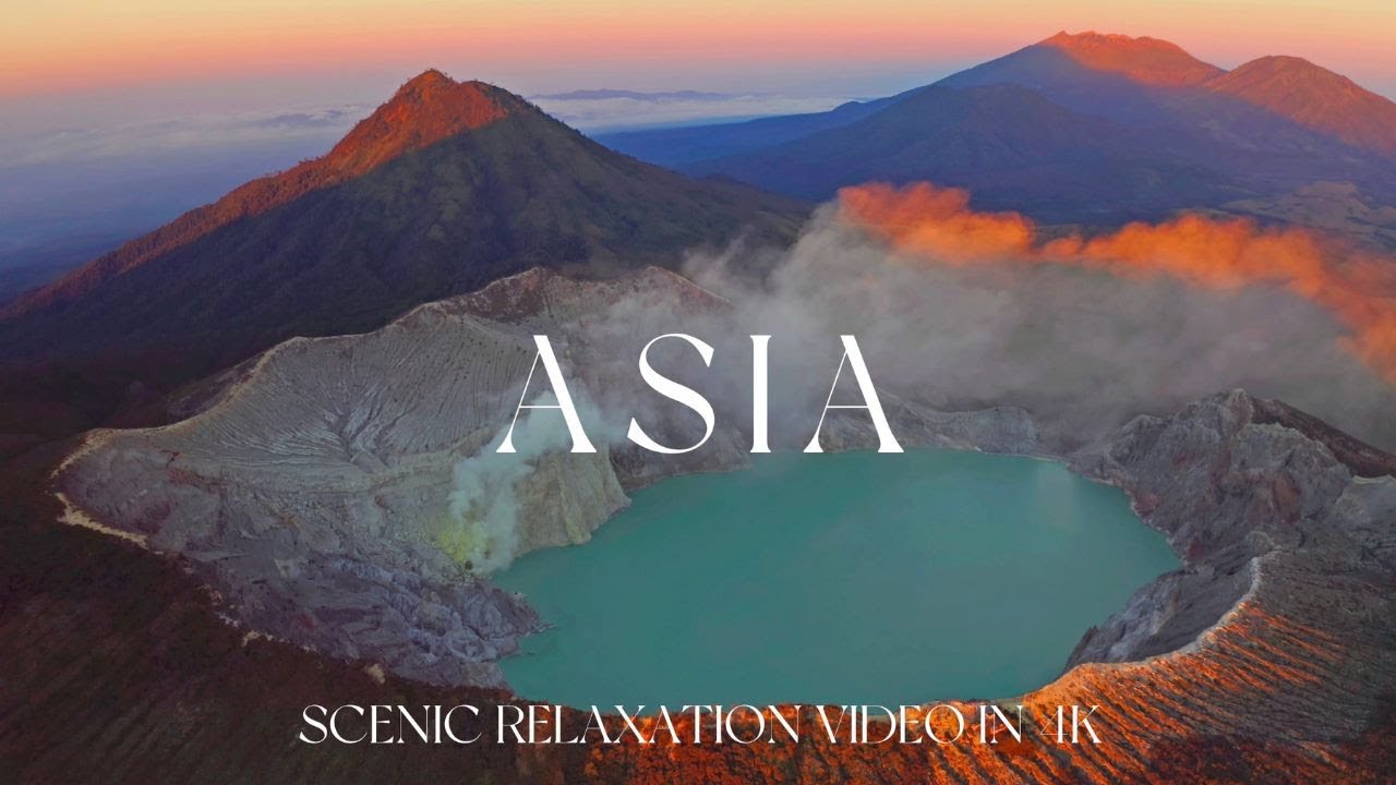 Asia 4K- Stunning Nature & Relaxing Music for Stress Relief