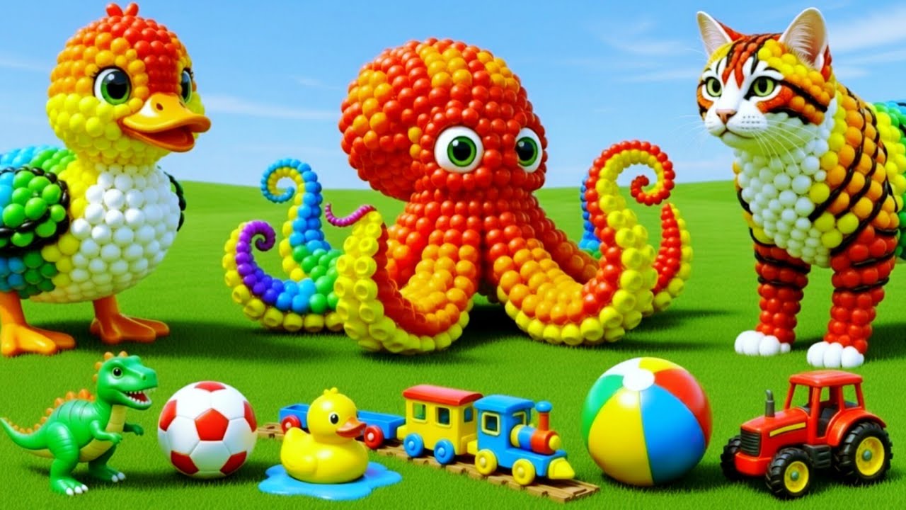 Rainbow Colorful Mascot Animation Video Cat Video Dog Video Cow Elephant Tiger Parrot