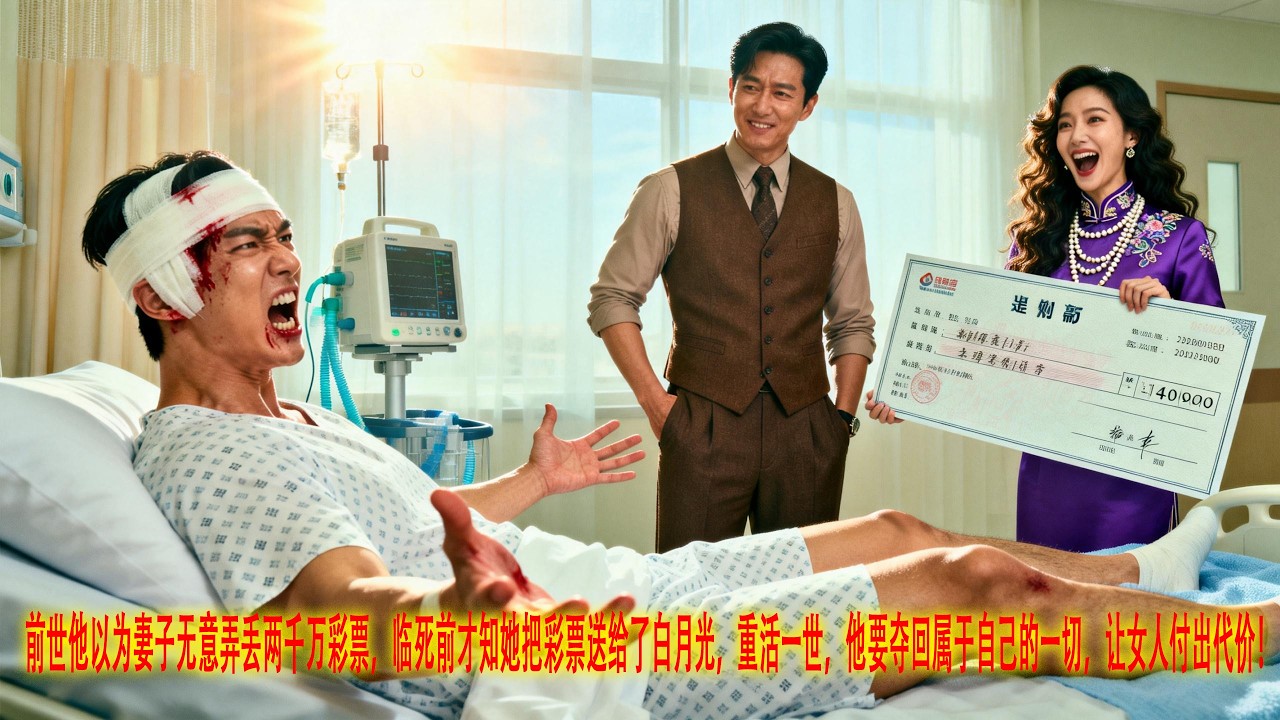 前世他以为妻子无意弄丢两千万彩票，谁料临死前才知她把彩票送给了曾经的白月光，重活一世，他要夺回属于自己的一切，让女人付出代价！