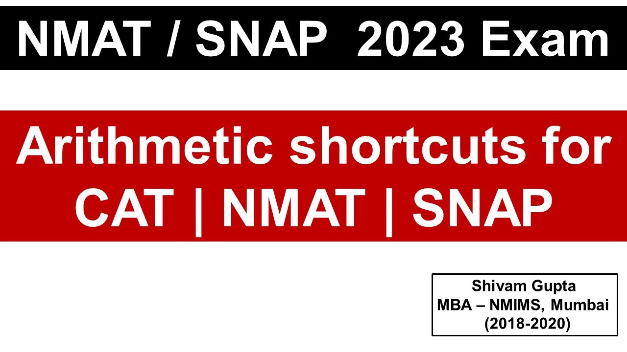 NMAT/ SNAP 2023 Exam: Arithmetic Best Shortcut Tricks || Mission: SIBM, Pune