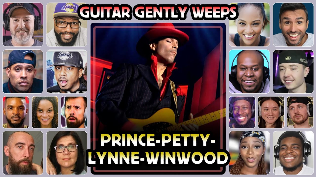 While My Guitar Gently Weeps - Prince, Tom Petty, Jeff Lynne & Steve Winwood - Reaction Compilation