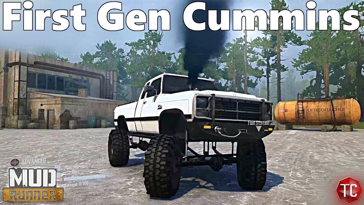 SpinTires MudRunner: Dodge W250 Cummins Mod | All Add-Ons, Full Test