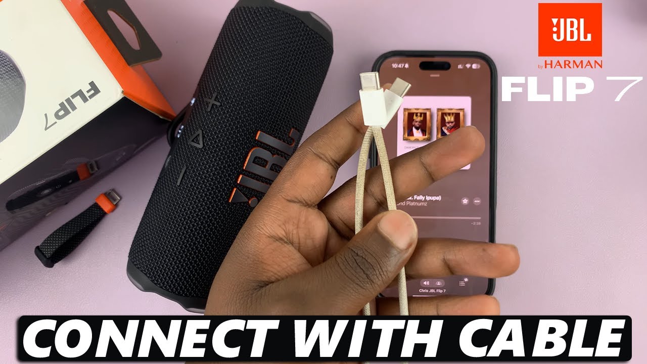 How To Connect JBL Flip 7 To Phone via Cable