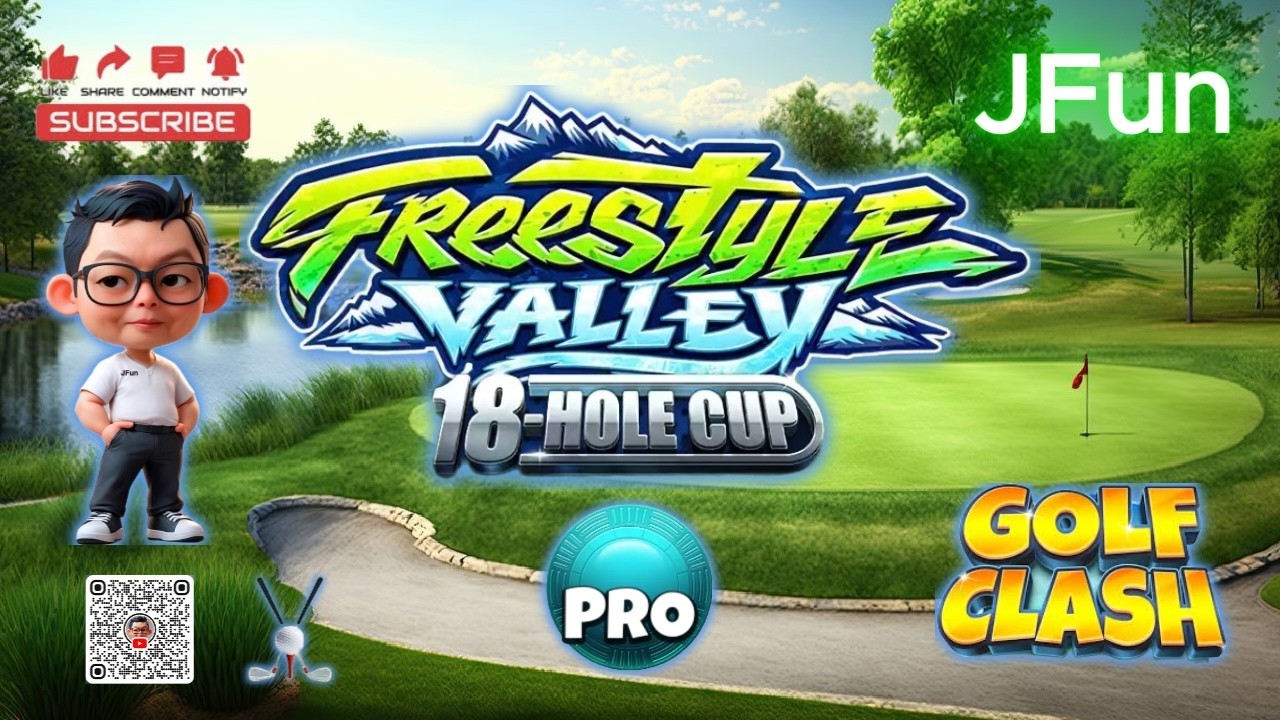 Golf Clash Freestyle Valley 18-Hole Cup game play [F2P][Pro] 26Mar3