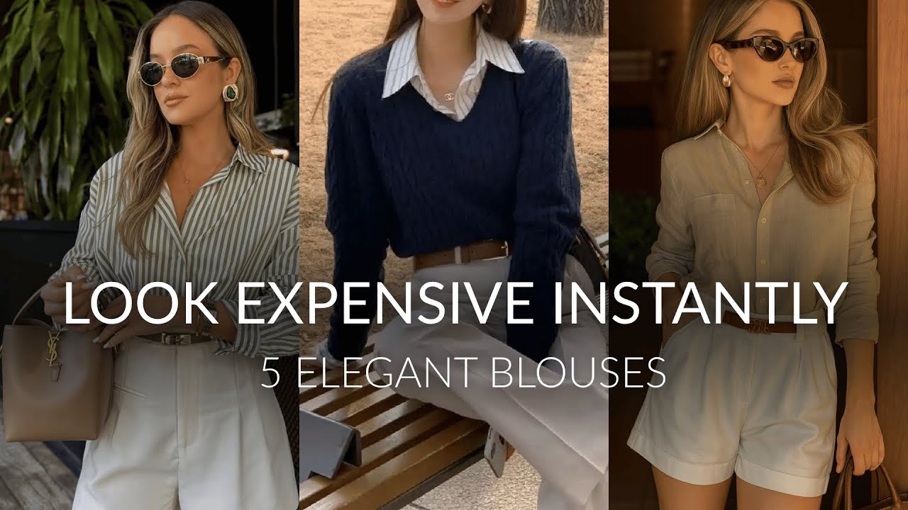 How to look expensive instantly | 5 old money blouses for elegant women