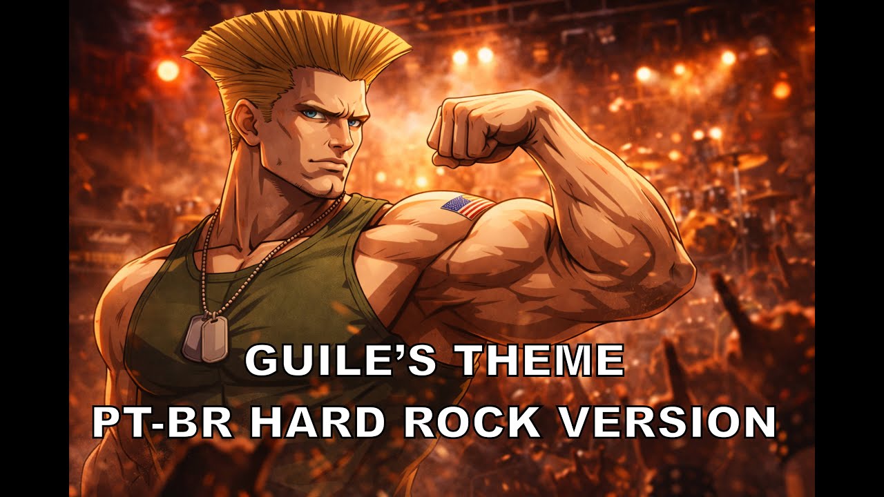 GUILE'S THEME com Letra! (Street Fighter) - Versão HARD ROCK Brasileiro | Cover (Voz Masculina)