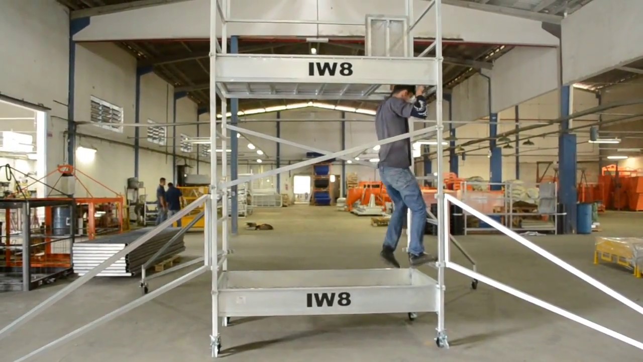 Andaime Industrial NR-18/35 Normatizado até 8 metros com Rodas para Interiores
