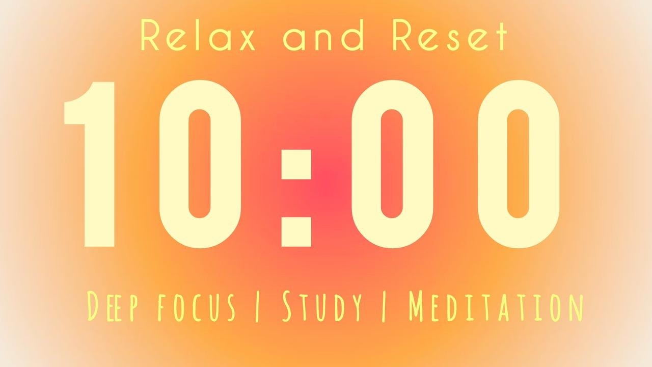 10 Minute Yellow Aura Timer ☀️ | Focus • Study • Positive Energy | Silent Countdown