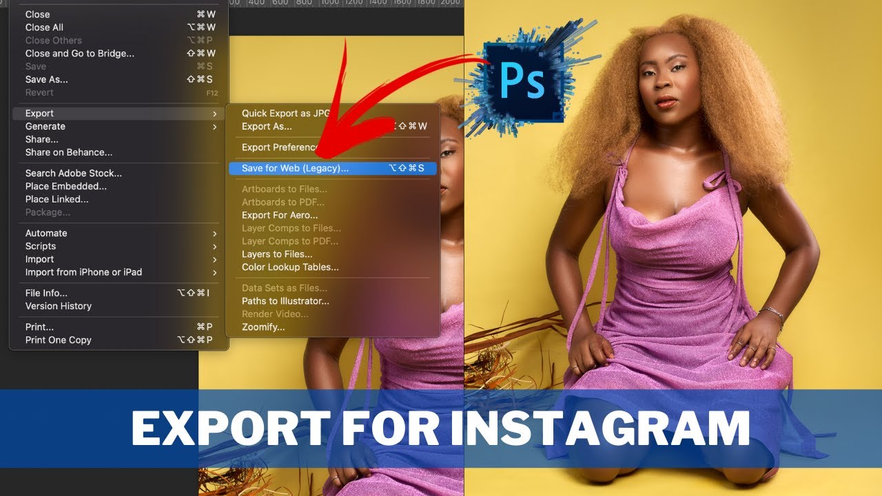 Как экспортировать для Instagram в Photoshop | Урок по Photoshop