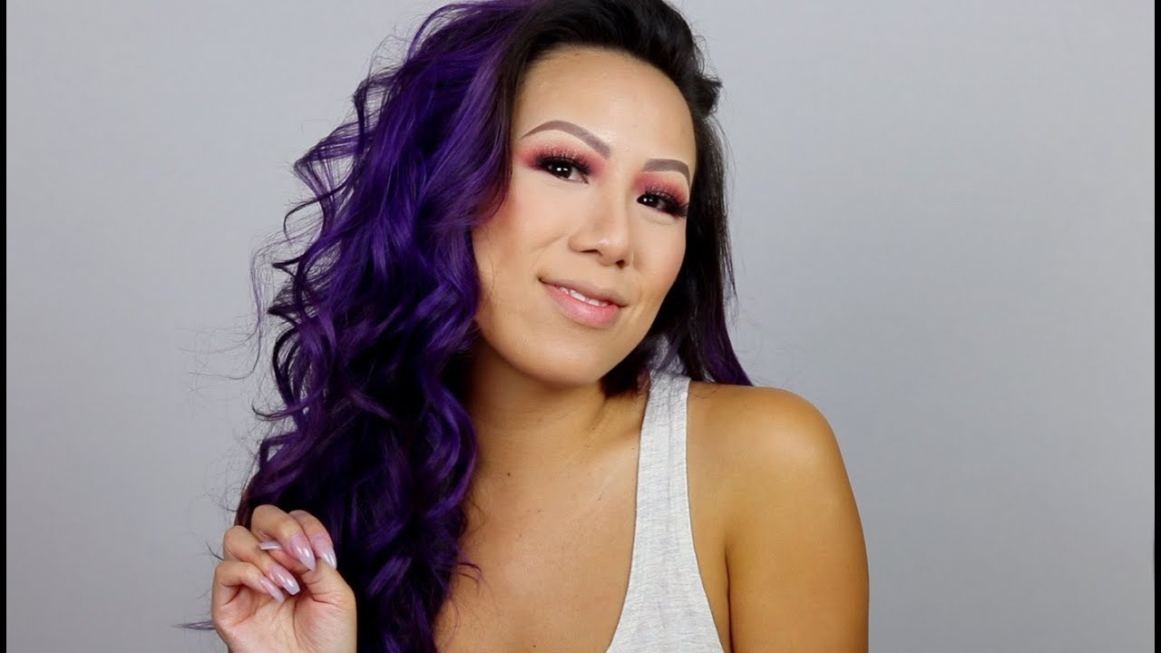 I dyed my hair purple! l Overtone Extreme Purple