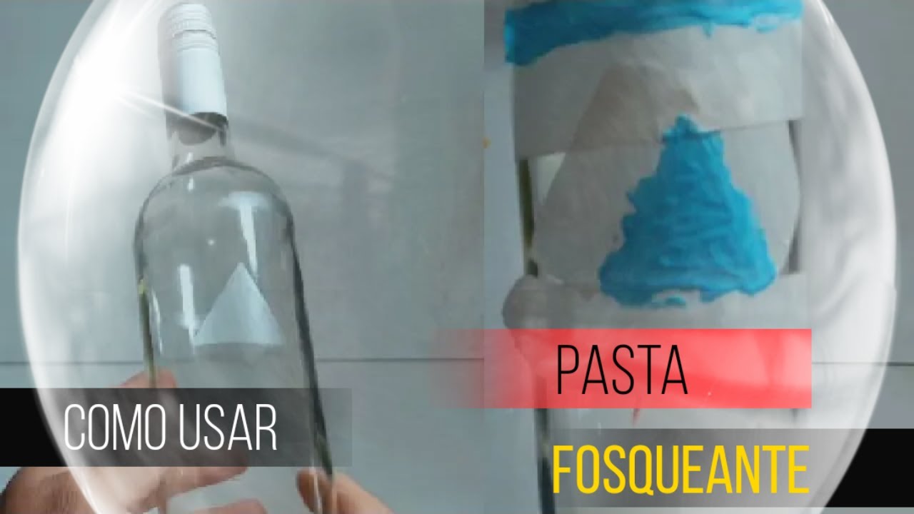 Jateado caseiro no vidro pasta fosqueadora