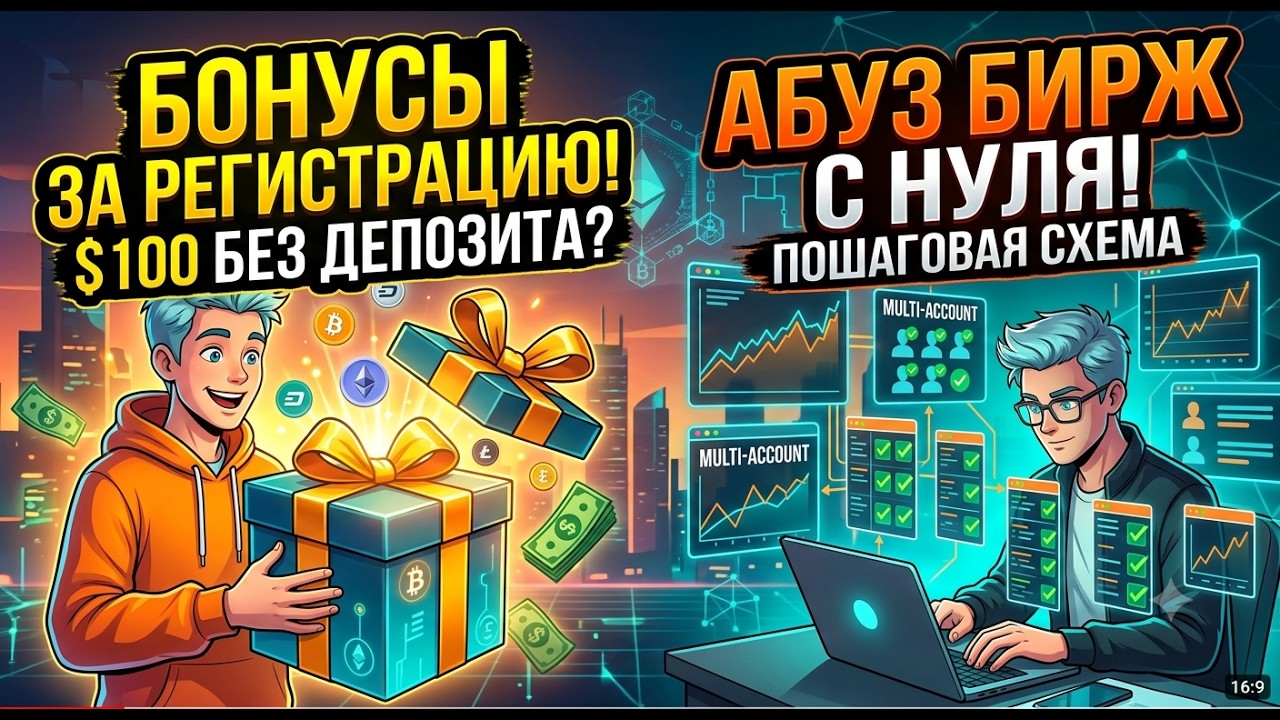 Криптовалюта для новичков: Бонусы за регистрацию и абуз бирж с нуля
