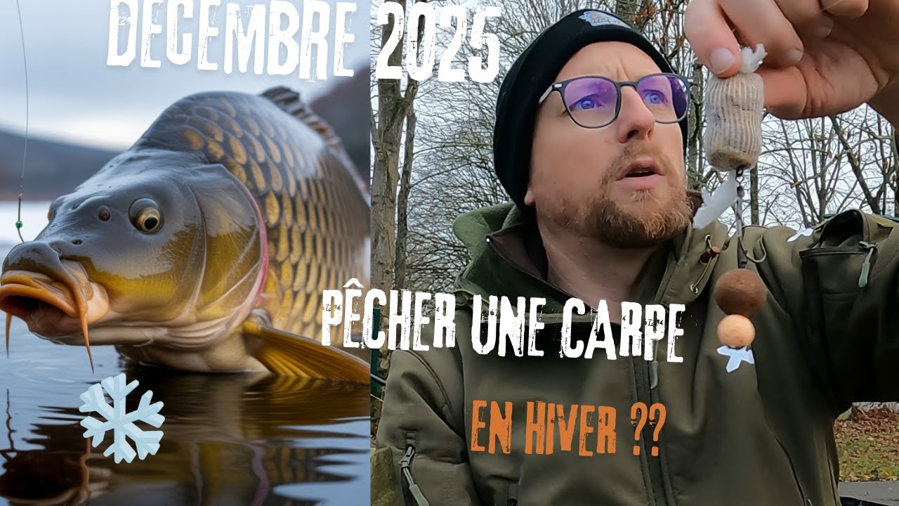 Pêche à la carpe en hiver ❄️🎣 – Prendre une carpe en plein froid de décembre !