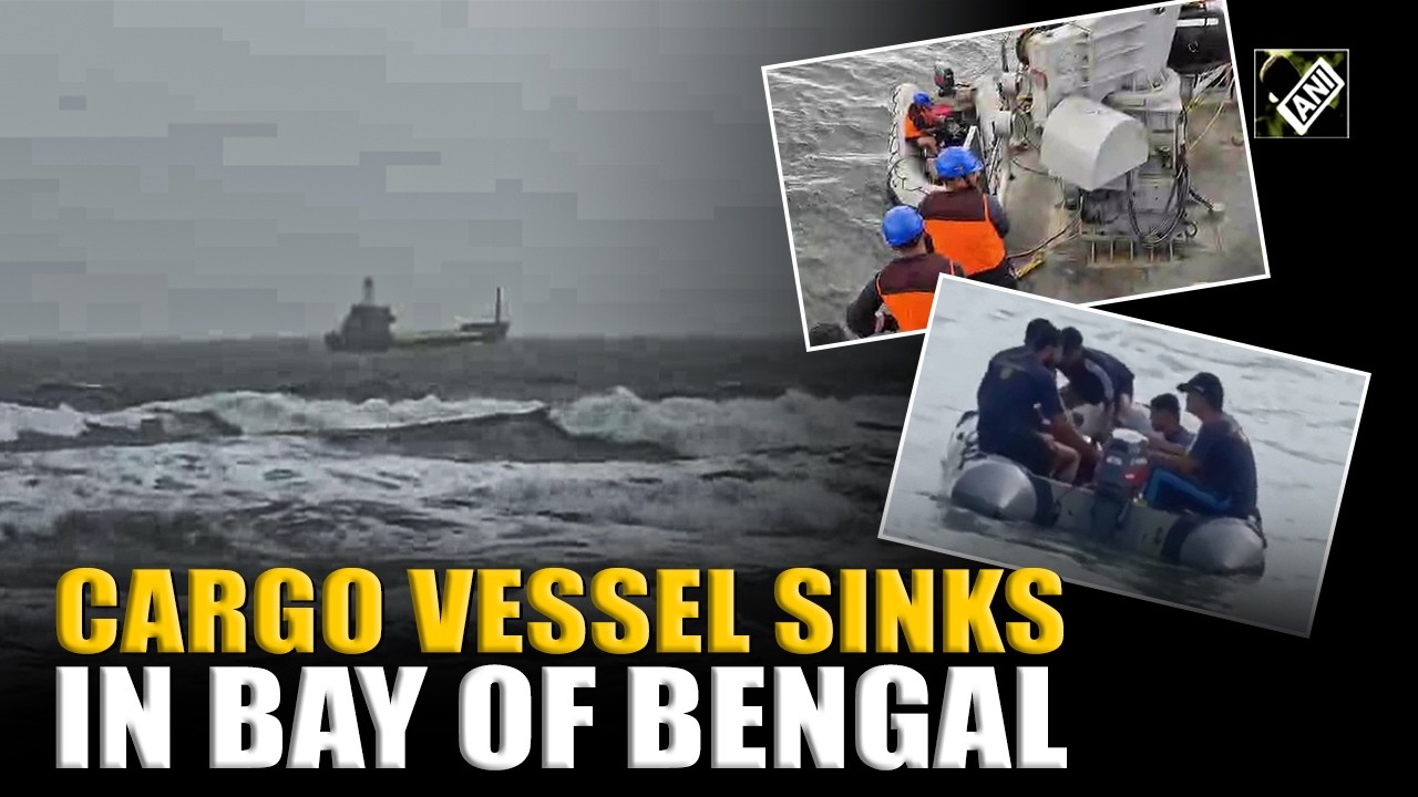Cargo vessel carrying iron ore to China sinks in Bay of Bengal, two survivors rescued