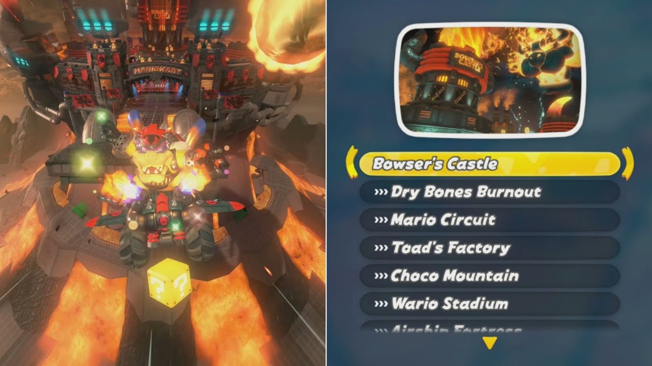 Mario Kart World // Bowser's Castle & All Routes (150cc) - 100% Walkthrough