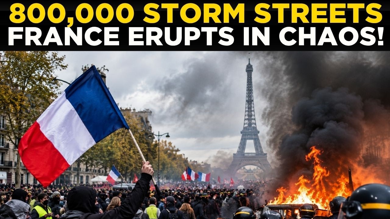 FRANCE LIVE: FRANCE ERUPTS! 800,000 Flood Streets as Violent Clashes & Fires Spark Nationwide Chaos