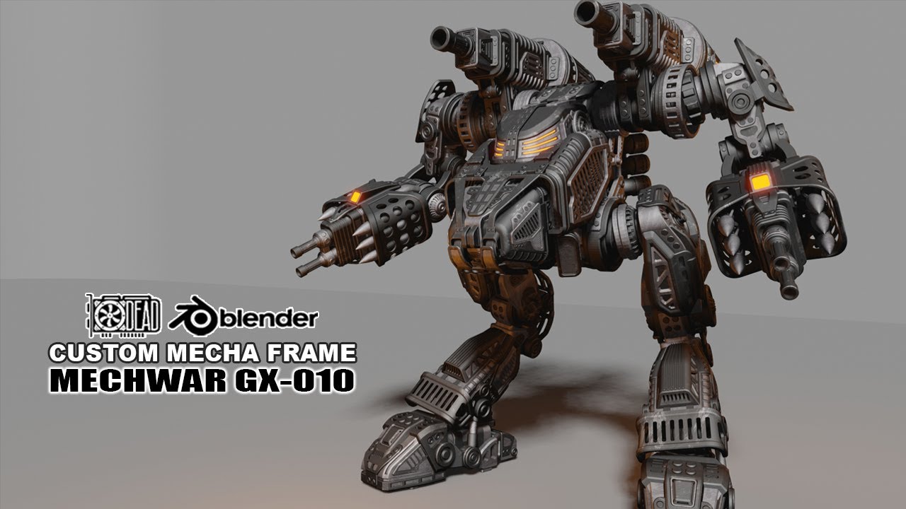 Blender Modeling ( Timelapse ) - 3d Robot Design - Mecha GX-010