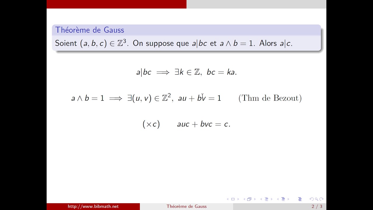 Lemme de Gauss