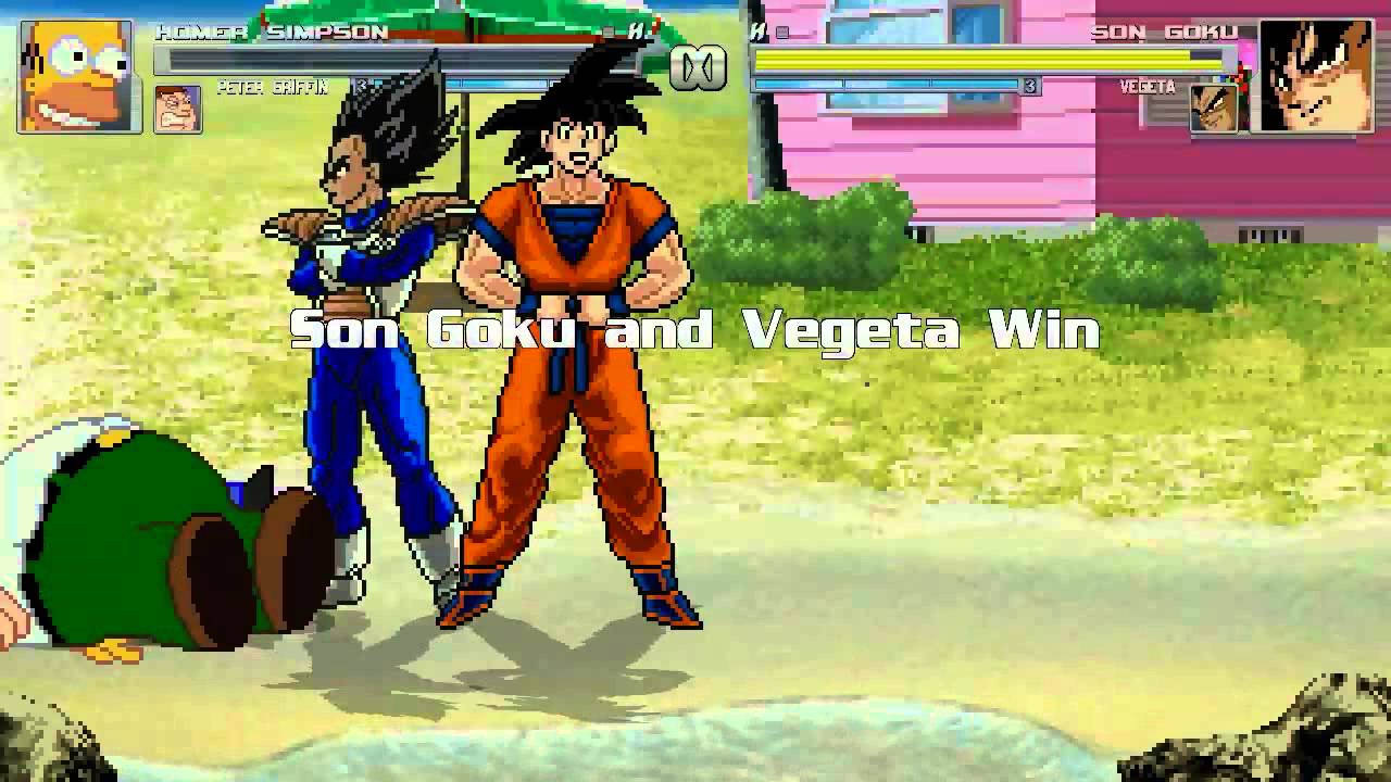 AN Mugen #61: Homer Simpson & Peter Griffin VS Son Goku & Vegeta