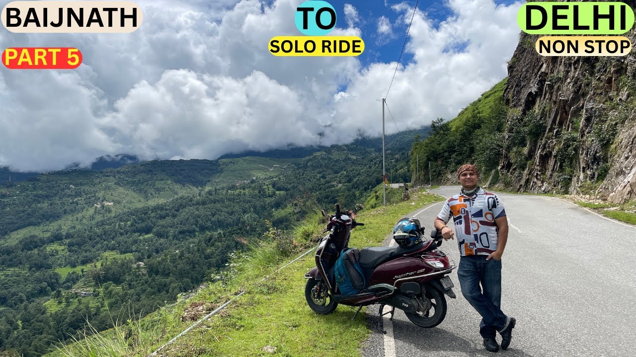 Baijnath To Delhi Nonstop Ride 😍| TVS Jupiter 125 | Long Ride