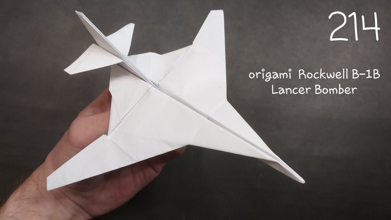 Орігамі стратегічний бомбардувальник B-1B origami  Rockwell B-1B Lancer Bomber