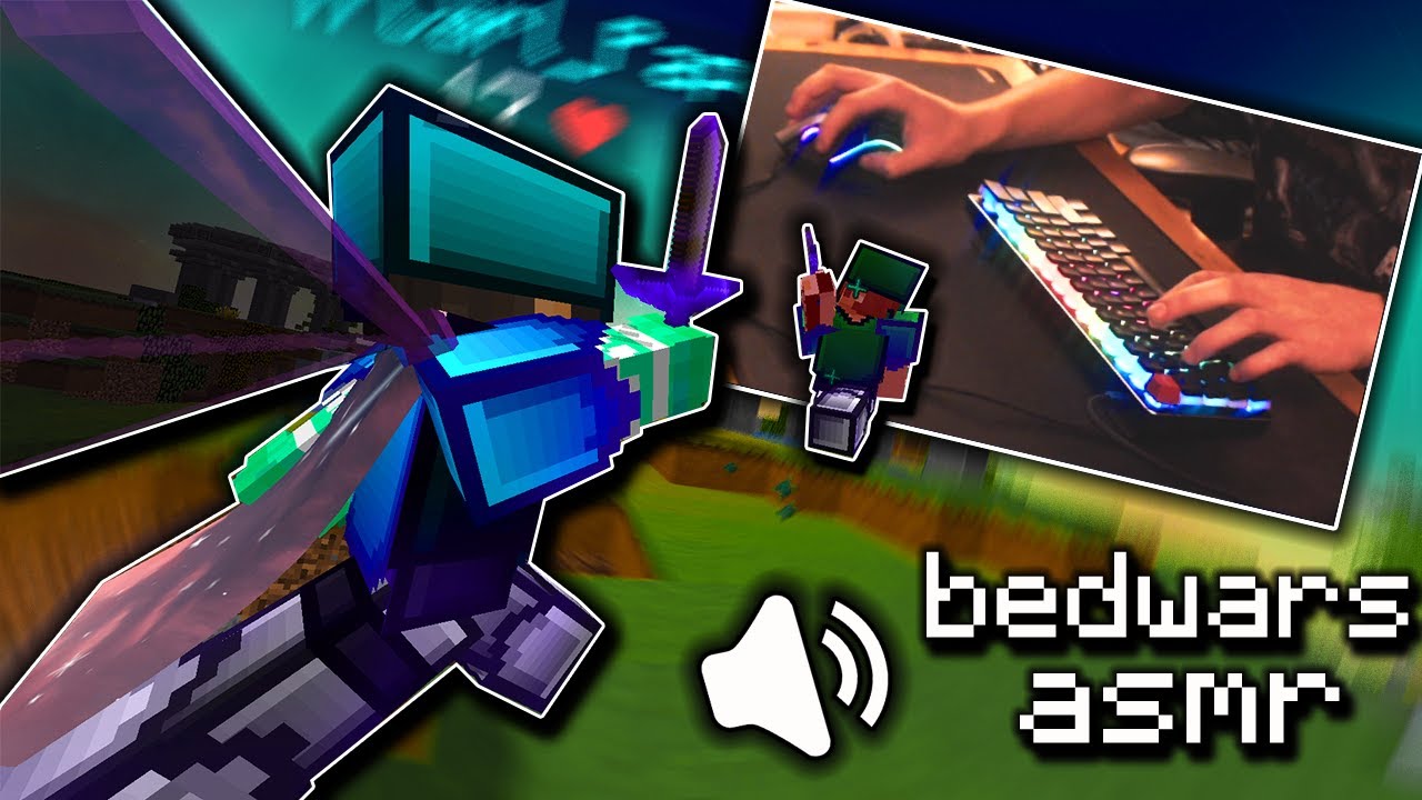 KEYBOARD AND MOUSE SOUNDS (Glorious GMMK + Glorious MODEL O) Hypixel Bedwars