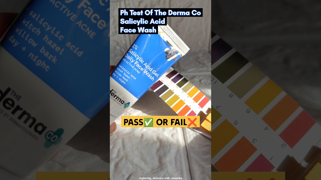 pH Test Of The Derma Co 1% Salicylic Acid Face Wash ,  #phtesting #phtest #facewashph #thedermaco