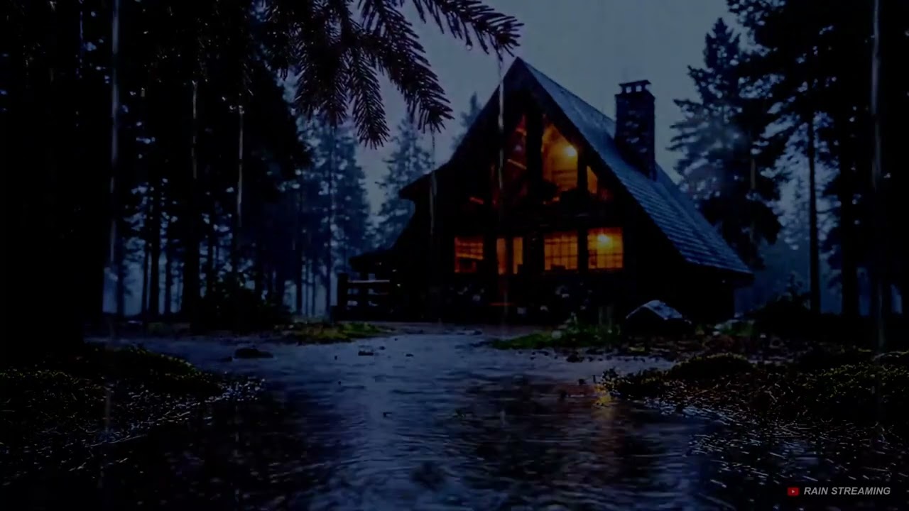 Cabin Rainstorm Ambience • Deep Sleep for Insomnia【RainStreaming #124】