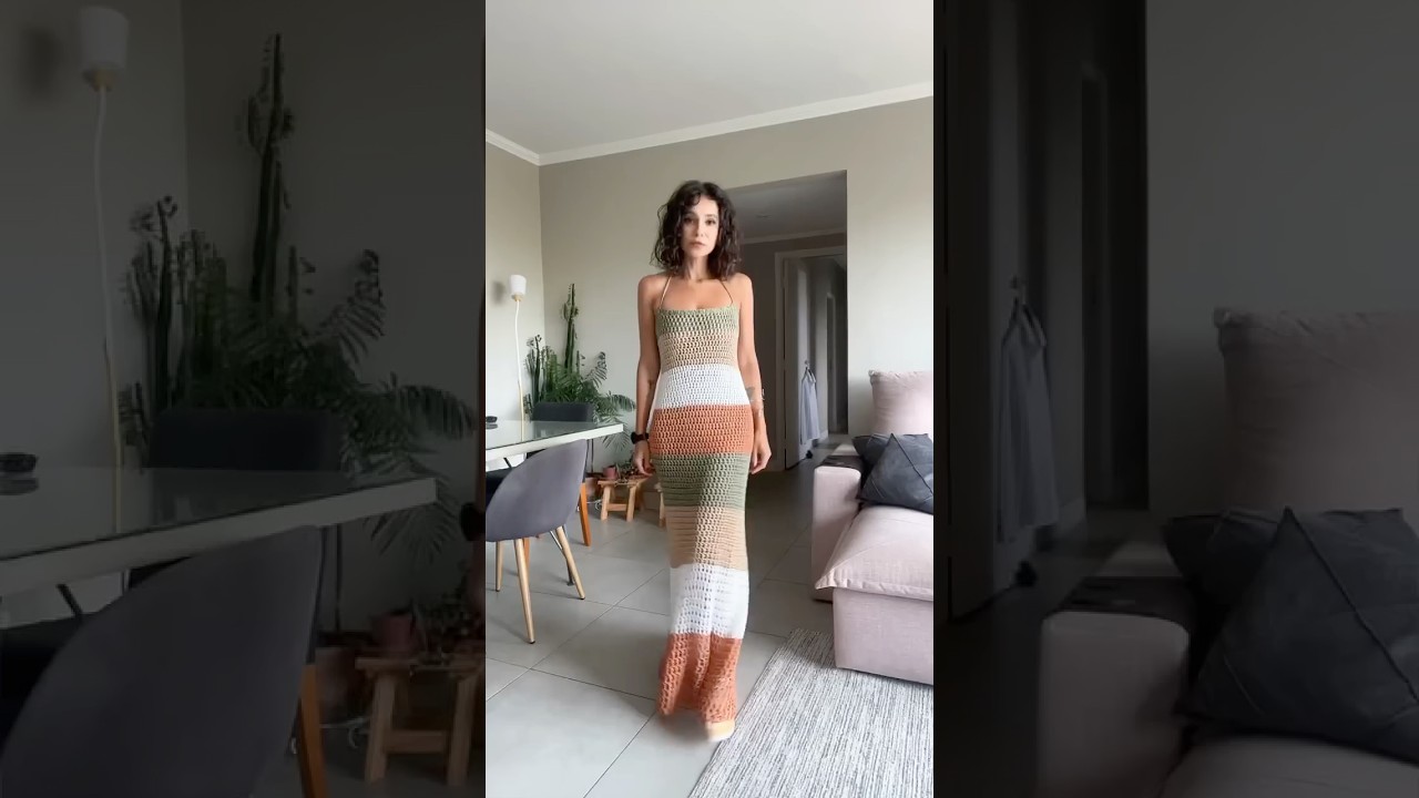 Aprenda a fazer um vestido de croch&ecirc; incr&iacute;vel #crochet #moda #tutorial #croche