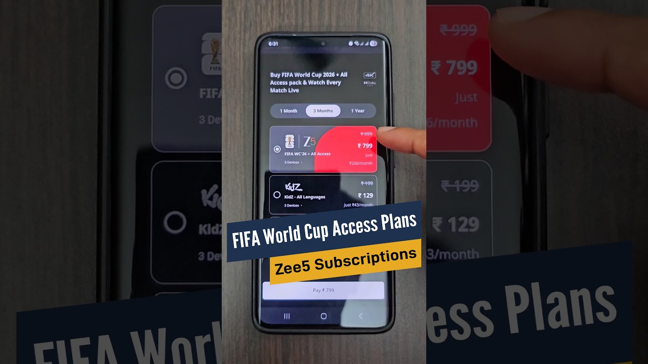 FIFA World Cup 2026 All Access | Zee5 Subscription Plans