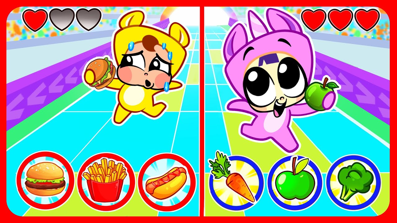 Healthy Food vs Junk Food Song 🍔🥗 | Funny Kids Songs