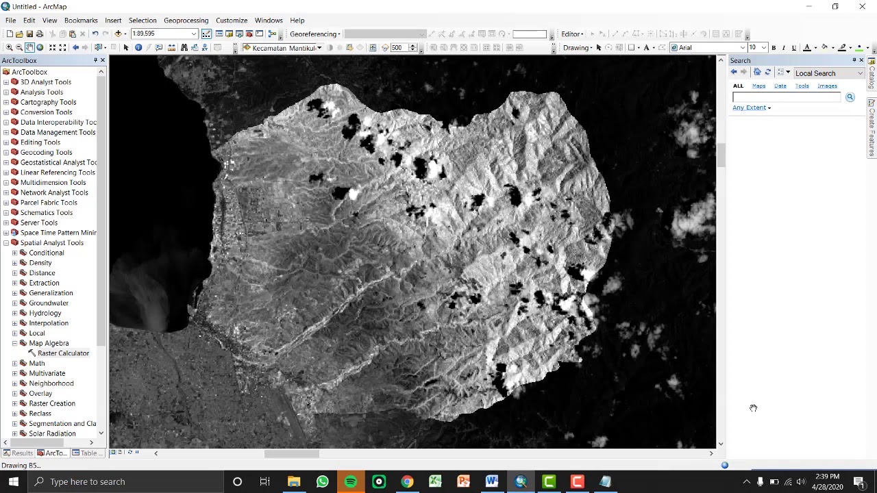 Tutorial Land Surface Temperature (LST) dengan Citra Landsat 8 menggunakan ArcMap GIS