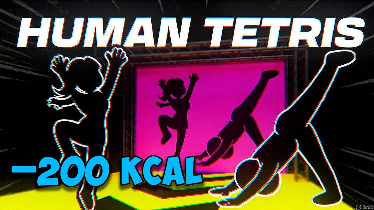 High Quality Human Tetris х Co-op👭| &ndash;200 kcal | Immersive Interactive Warm Up #5
