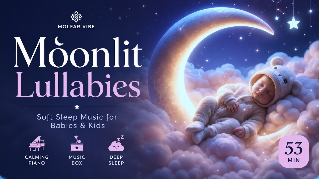 Moonlit Lullabies &ndash; Soft Instrumental Sleep Music for Kids (53 min)