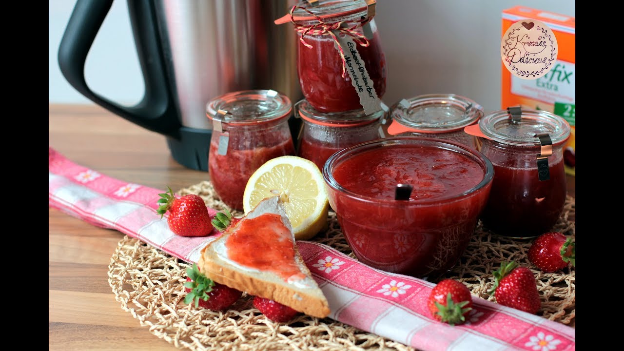 Erdbeer-Rhabarber-Marmelade || Blitzschnell im Thermomix