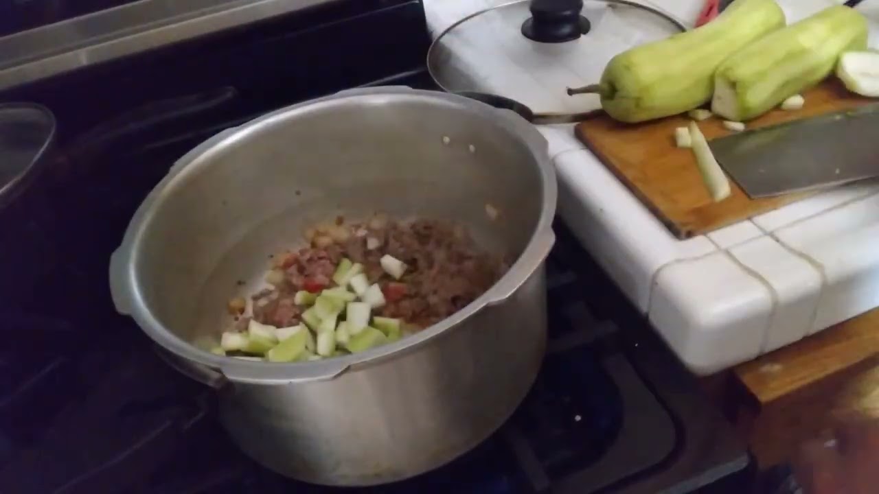  Cooking ground beef and& vegetable  & and ufo vegetable