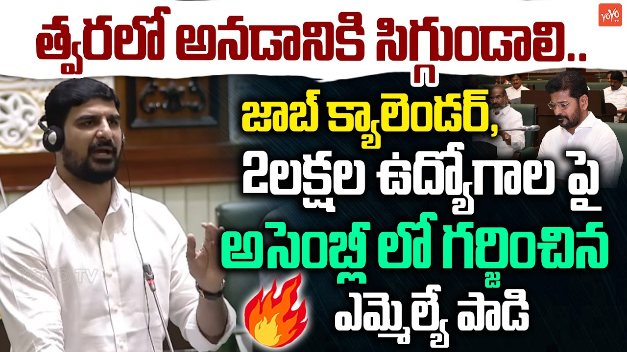 MLA Padi Kaushik Reddy POWERFULL SPEECH Over Job Notification | CM Revanth Reddy | KCR | YOYOTV