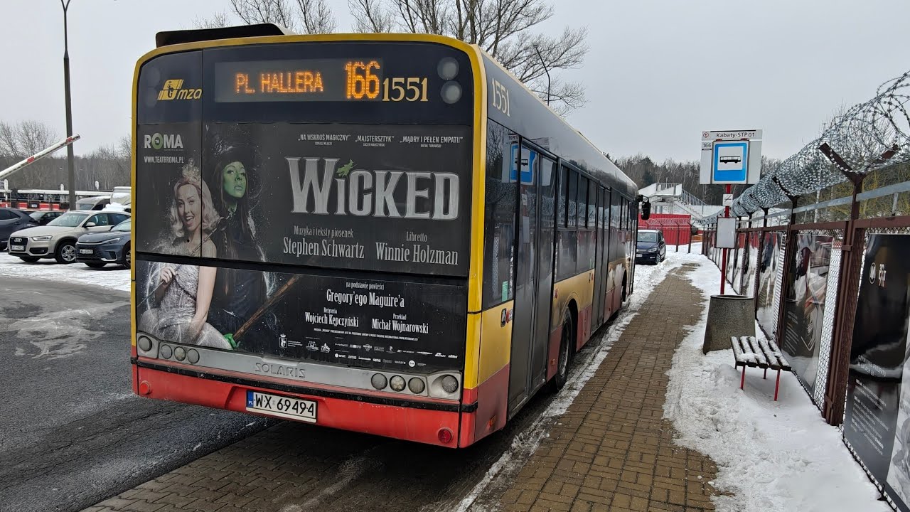 Linia 166 ( Kurs Wydłużony ) - Solaris Urbino 12 III #1551 ( MZA Warszawa )