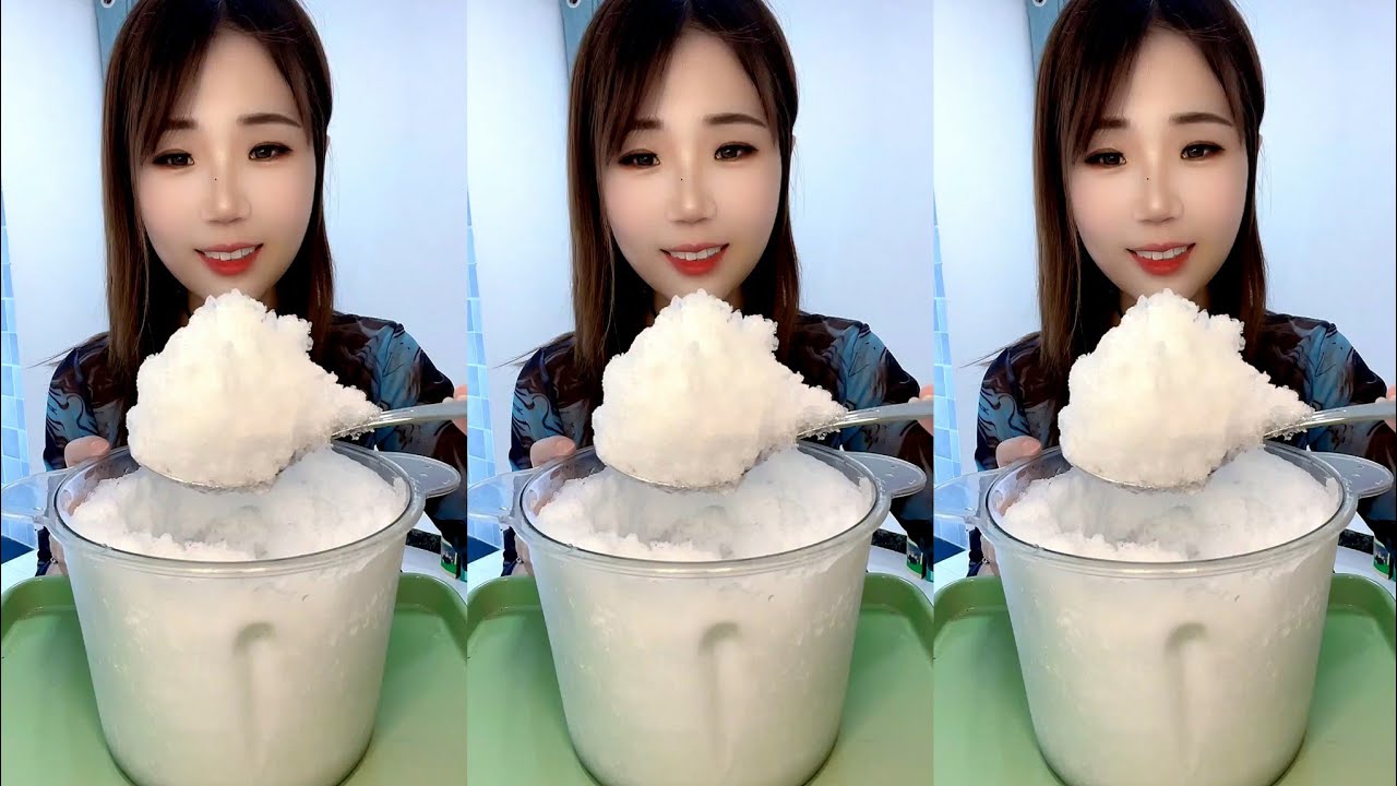 ASMR WHITE ICE EATING / ICE EATING
