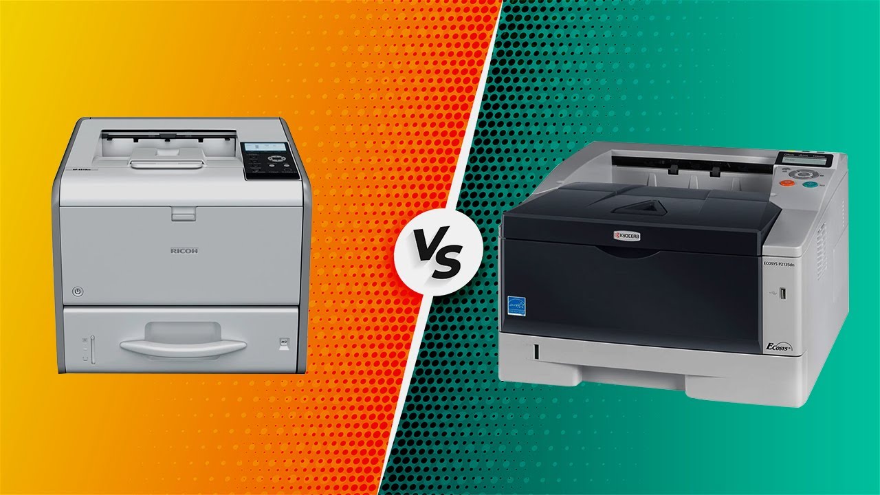 مقارنه بين طابعه | kyocera   |  Ricoh