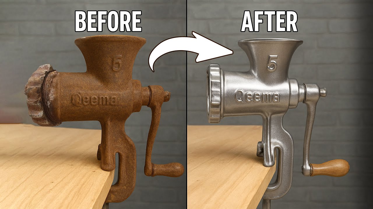 Restoration Rusty Meat Mincer - Abandoned Meat Grinder