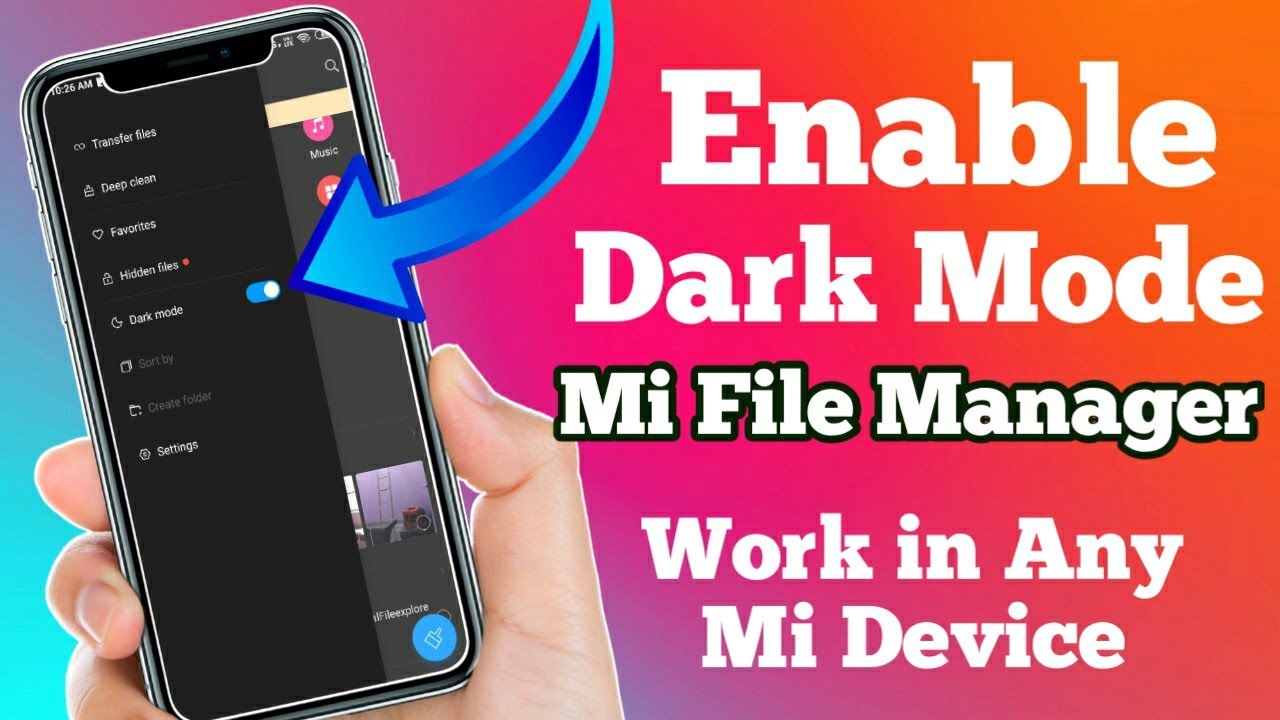 Enable Dark mode MI File Manager, Enable dark mode in file manager, New File Manager Xiaomi