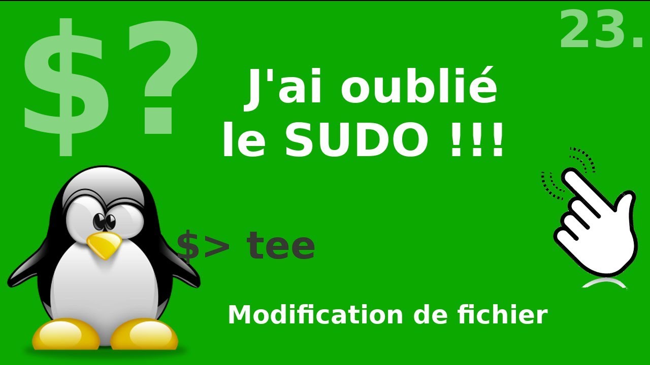 Astuce Linux - 23. Oubli du SUDO mais TEE est là