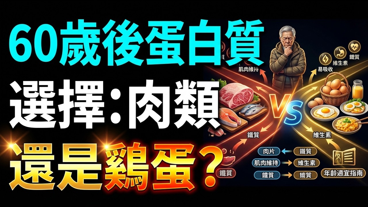 60歲後蛋白質選擇：肉類還是雞蛋？