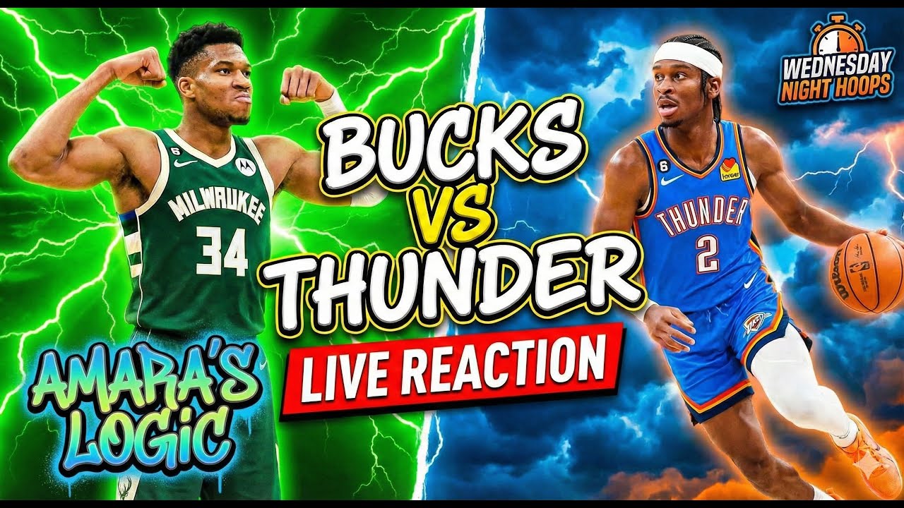 🚨LIVE: BUCKS vs THUNDER Reaction! 🦌⚡️ Giannis vs SGA at Fiserv Forum!
