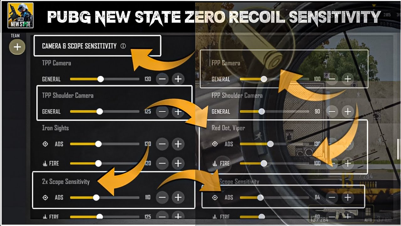 PUBG NEW STATE SENSITIVITY GUIDE | PUBG NEW STATE ZERO RECOIL SENSITIVITY | GYRO/NO GYRO SENSITIVITY