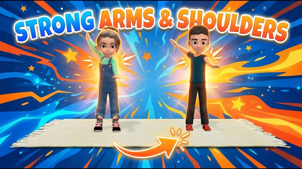 STRONG ARMS & SHOULDERS: 20 Min Kids Upper Body Workout