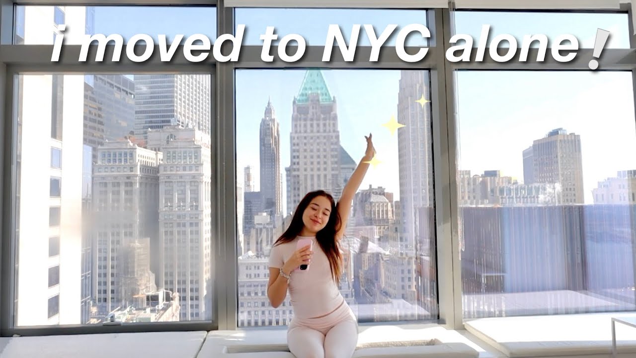 MOVING TO NEW YORK ALONE + my new apartment tour ♡