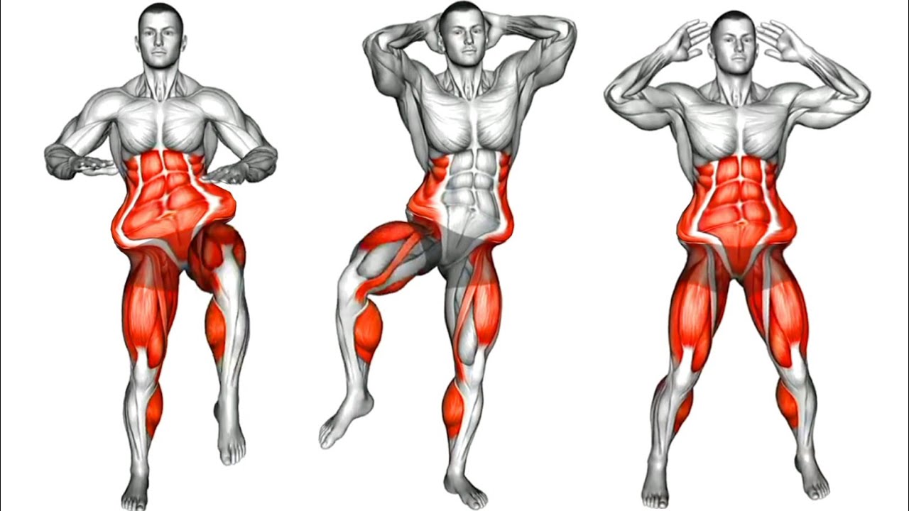 5 Minutes Standing abs Exercises to Lose Belly Fat and Smaller Waist 