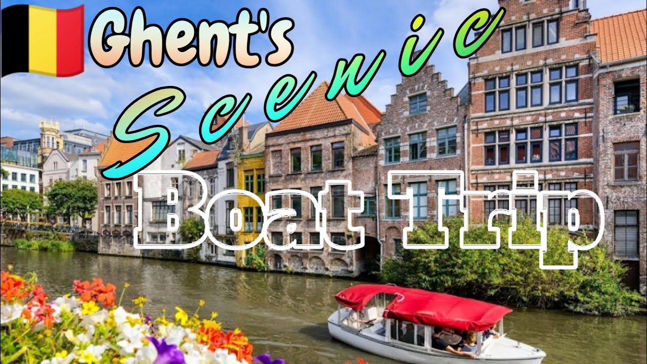 Ghent Guided Canal Tour ll 4K Scenic Relaxation ll Gent Boat Trip ll Go2touring ll Belgium